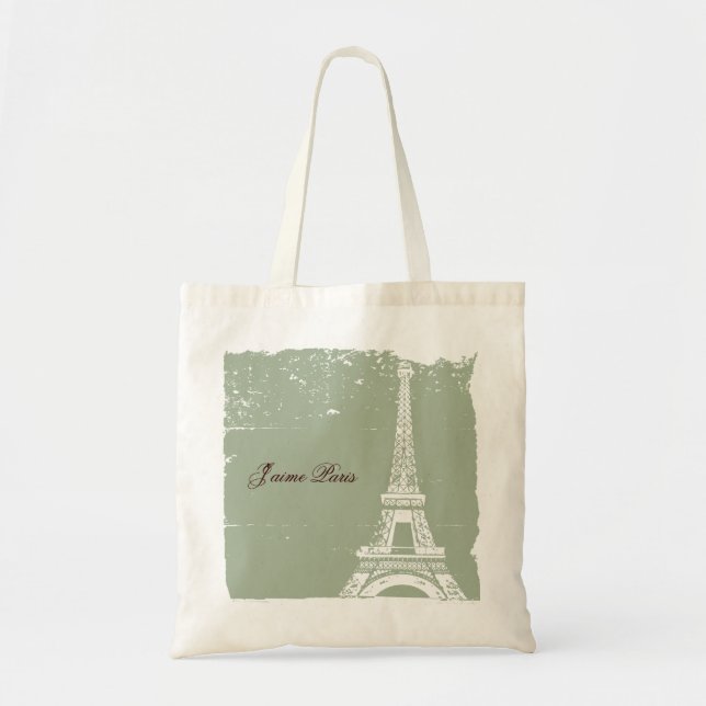 Bolsos de la lona de la torre Eiffel (Frente)
