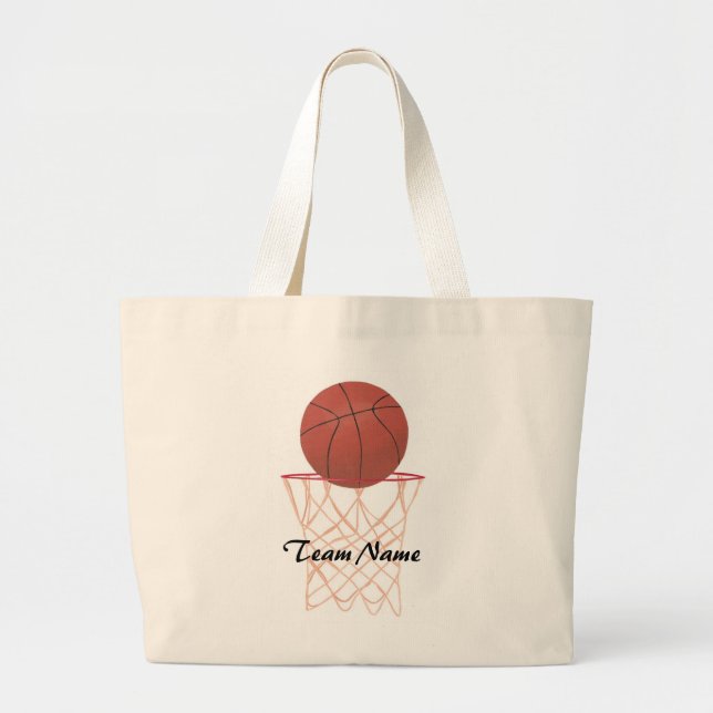 Bolsos de lienzo Personalizados de Basketball Team (Frente)