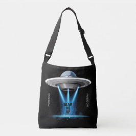 Bolsos de nave espacial UFO de nombre y texto pers