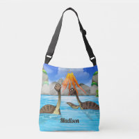 Bolsos de nombres personalizados de los dinosaurio