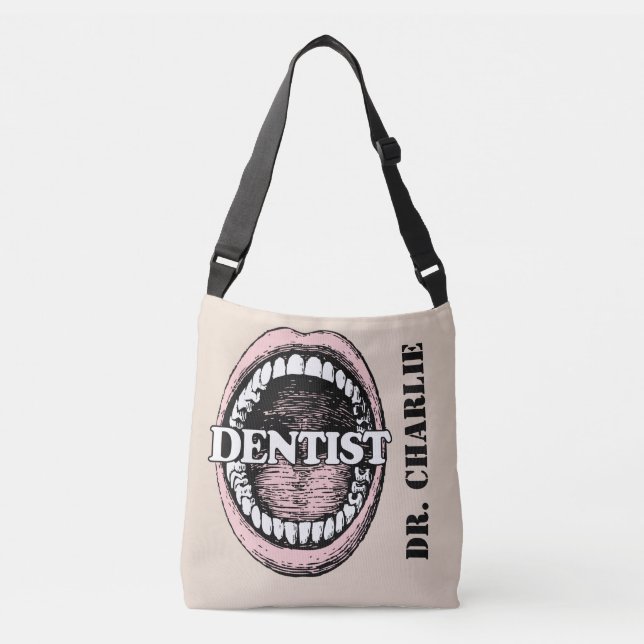Bolsos de nombres personalizados para dentistas (Anverso)