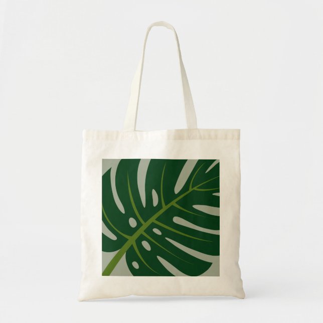 Bolsos de tela de hojas de palma de Monstera (Frente)
