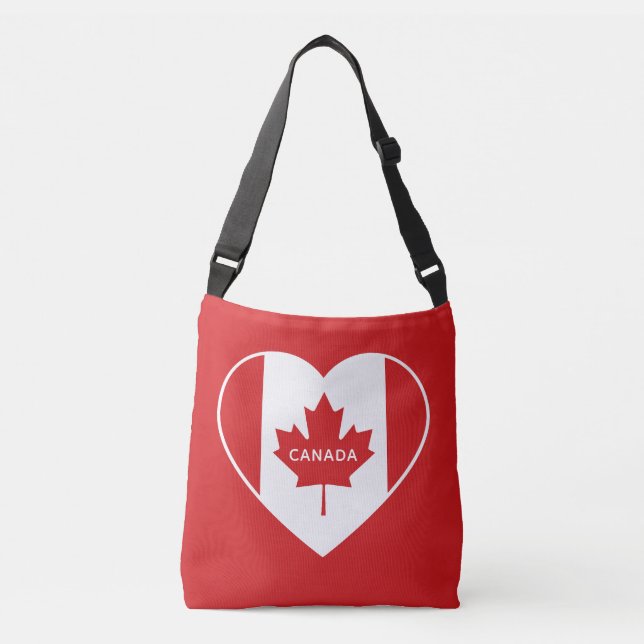 Bolsos de texto de Canada Love personalizado (Anverso)