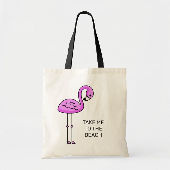 Bolsos de texto de personalizado de Flamingo lindo (Frente)