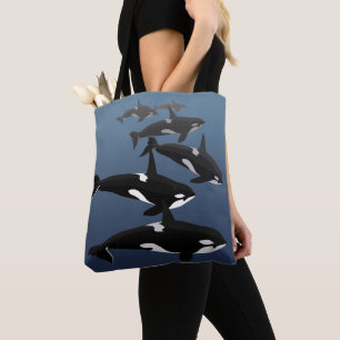 Bolsos del arte de la orca de las bolsas de asas