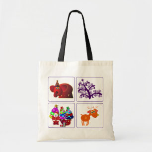 Bolsos del navidad: Santa, elefante, reno, y