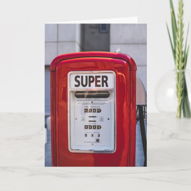BOMBA DE GAS RETRO BIEN TARJETAS DIVERTIDAS (Anverso)