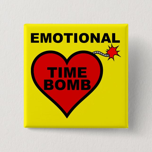 Bomba de Tiempo Emocional Botón Divertido Insignia (Anverso)