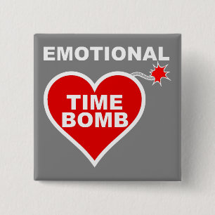 Bomba de Tiempo Emocional Botón Divertido Insignia