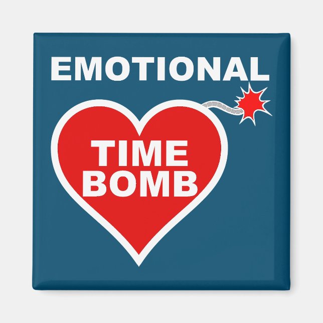 Bomba de Tiempo Emocional Imán de Nevera Divertido (Frente)