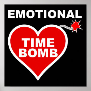 Bomba de Tiempo Emocional Señal de Cartel Divertid