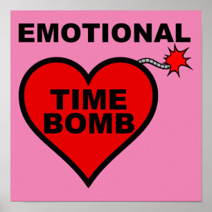 Bomba de Tiempo Emocional Señal de Cartel Divertid