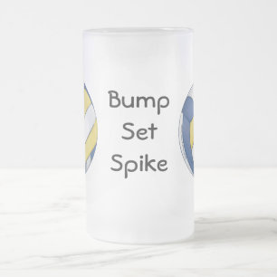 Bomba de voleibol, set, tazas de espiga