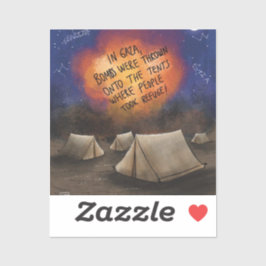 Bombas de Rafah donde la gente se refugia Pegatina