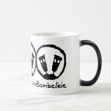 Bombelkie negro/blanco taza Morphing de 11 onzas