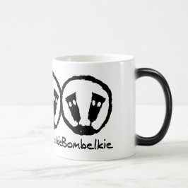 Bombelkie negro/blanco taza Morphing de 11 onzas