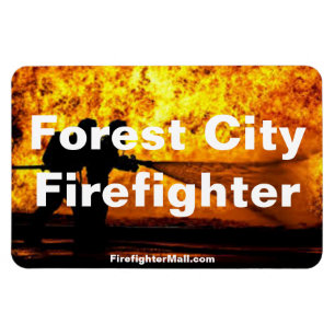 Bombero de Forest City Flames imán flexible