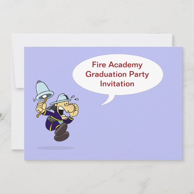 Bombero de la invitación de la fiesta de (Anverso)