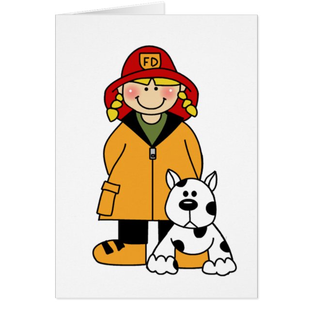 Bombero del chica con Dalmation (Frente)