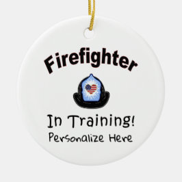 Bombero En El Ornamento Cerámico De Entrenamiento