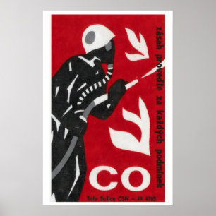 Bombero - Impresión de caja de cerillas - Arte de 