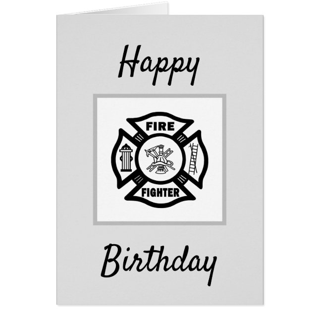 Bombero llama feliz cumpleaños (Frente)