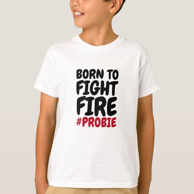 Bombero nacido para combatir una camiseta de bombe (Anverso)