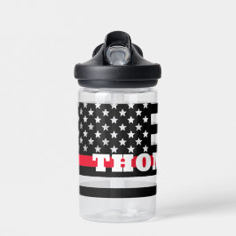 Bombero Thin Red Line Botella de agua
