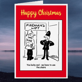 Bombero y policía comparten Chiste