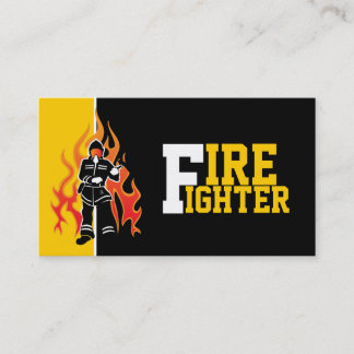 Bomberos/bomberos atrapando tarjetas de visita