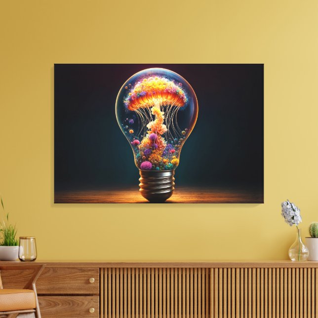 Bombilla de vidrio de gelatina brillante arte de f (Insitu (Sala de estar))