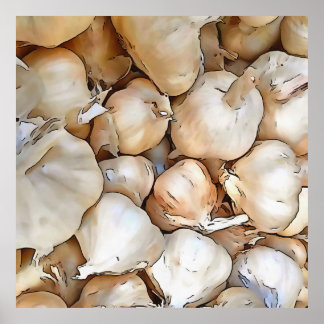 Bombillas de ajo Arte de esquema negro artístico