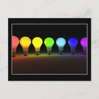 Bombillas de colores - Postal