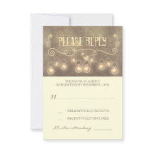 bombillas de ensueño para boda fantástica tarjeta 