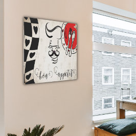 Bon Appetit Chef arte mural Metalizado