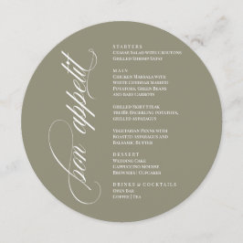 Bon Appetit elegant Menu