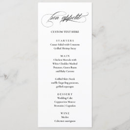 Bon Appetit elegant Menu