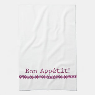 Bon Appétit Tea Toalla Lace Púrpura