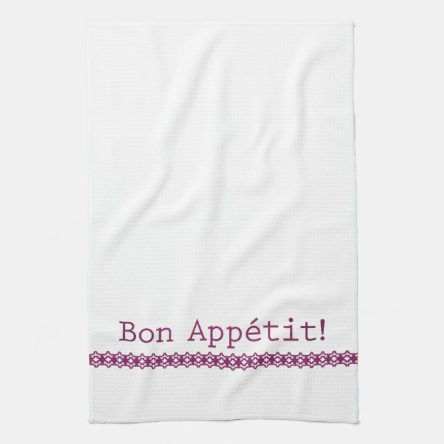 Bon Appétit Tea Toalla Lace Púrpura (Vertical)