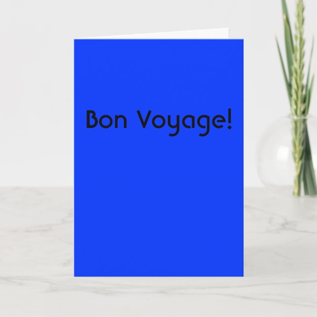 ¡Bon Voyage! Tarjeta (Anverso)