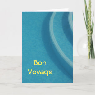Bon Voyage tarjeta de felicitación en blanco