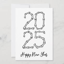Bone Style simples tarjetas de años nuevos felices