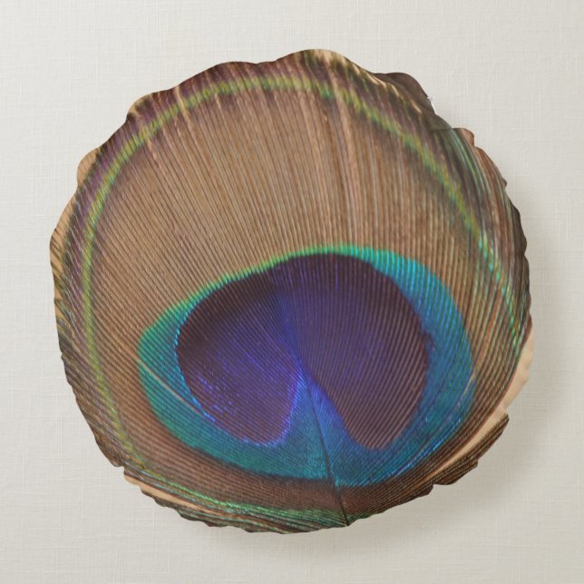 Bonita almohada redondeada de miedo colorido (Reverso)