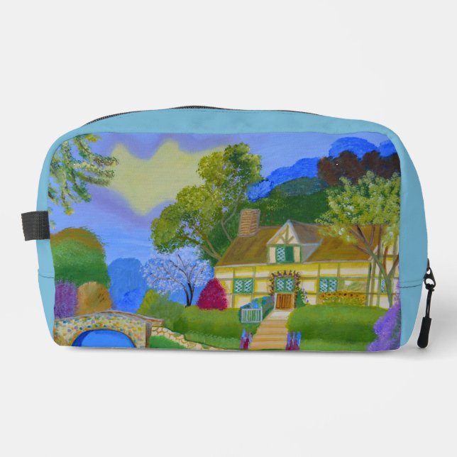 Bonita bolsa cosmética de cabaña (Anverso)