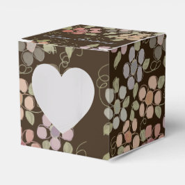 Bonita caja de Favor del Corazón de Papel Florido