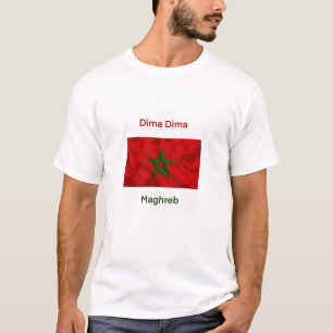 Bonita camiseta con texto en ella Dima Dima Maghre