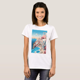 bonita camiseta de pintura de la ciudad marroquí
