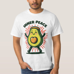 Bonita camiseta de yoga con aguacate "Inner Peace"