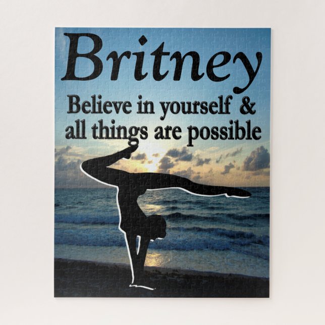 BONITA CHICA DE GIMNASTICA PERSONALIZADA PUZZLE (Vertical)
