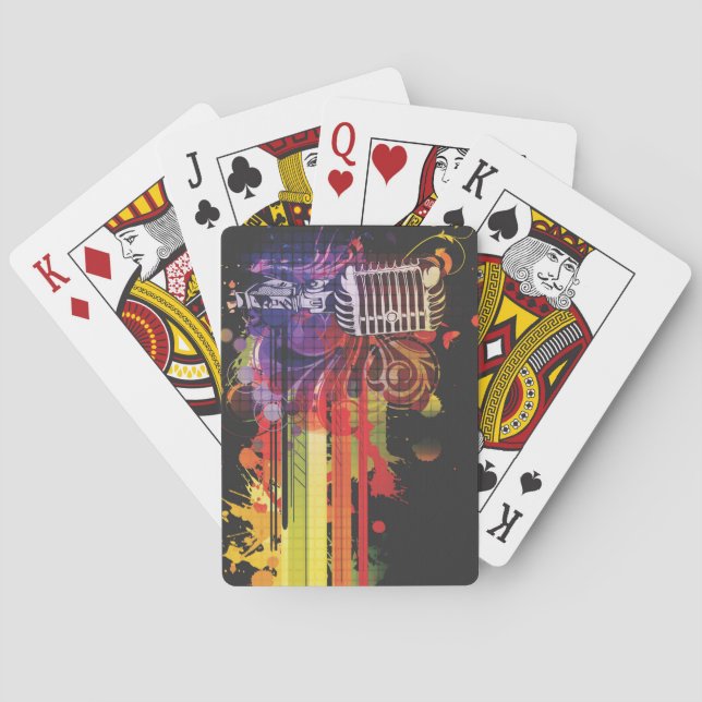 Bonita cubierta de micrófono para jugar cartas (Reverso)